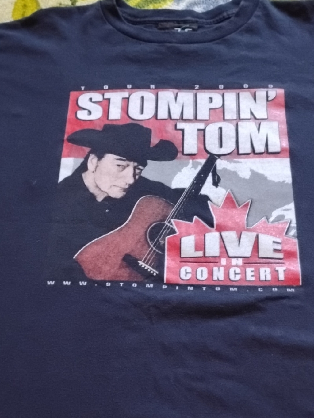 Men's Black XL Stompin Tom Connors Tour 2005 Band Music Canada Country Shirt